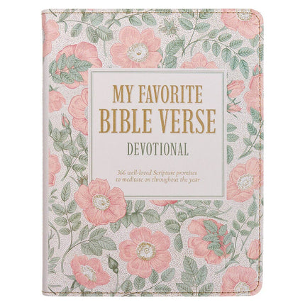 My Favorite Bible Verse Devotional Faux Leather Pink Journal