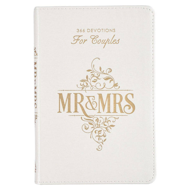 Mr And Mrs 366 Devotions For Couples White Faux Leather Devotional