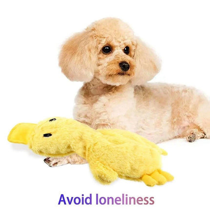 Pet Calming Crinkle Squeaky Duck Toy for Fetch and Chew