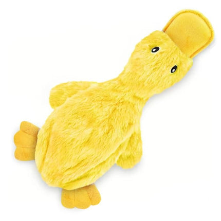 Pet Calming Crinkle Squeaky Duck Toy for Fetch and Chew