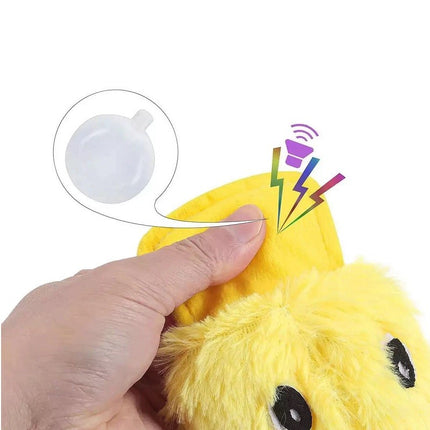 Pet Calming Crinkle Squeaky Duck Toy for Fetch and Chew