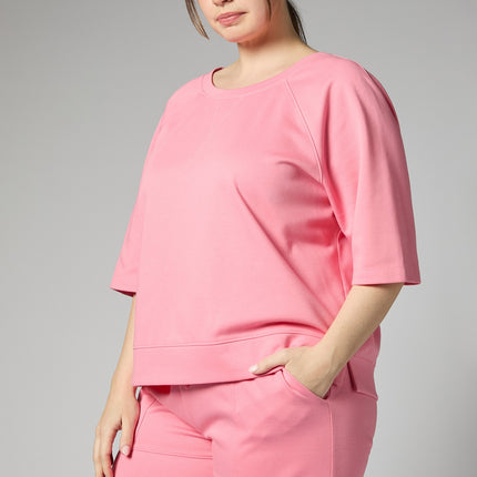Plus French Terry Short Sleeve Top