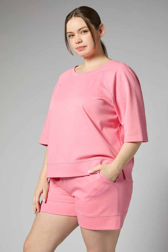 Plus French Terry Short Sleeve Top
