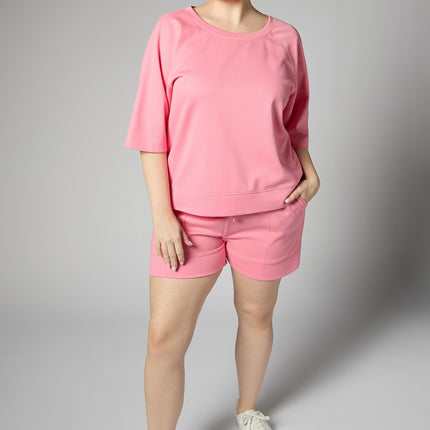 Plus French Terry Short Sleeve Top