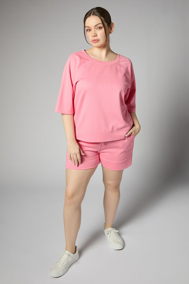 Plus French Terry Short Sleeve Top