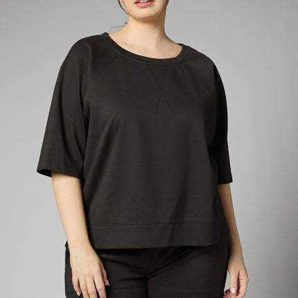 Plus French Terry Short Sleeve Top