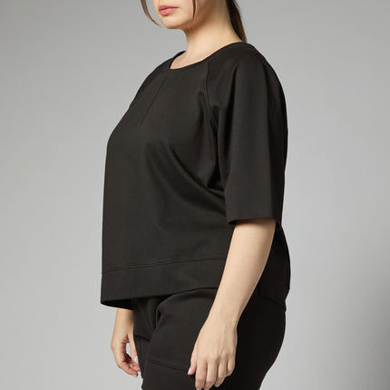 Plus French Terry Short Sleeve Top
