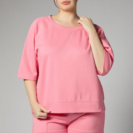Plus French Terry Short Sleeve Top