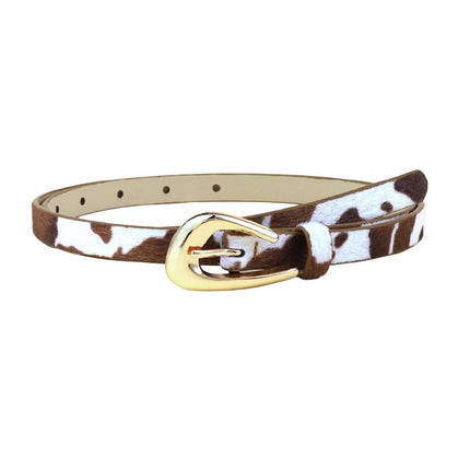 Teardrop Buckle Adjustable Belt With Gold Accent 44 Inch