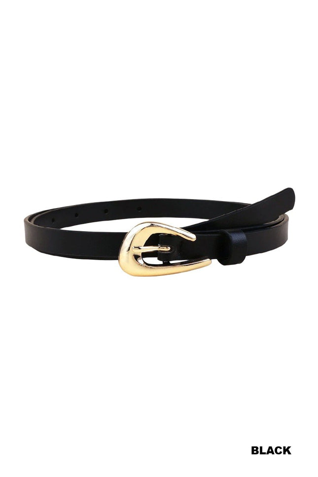 Teardrop Buckle Adjustable Belt With Gold Accent 44 Inch