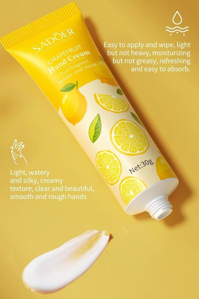 Fruit Extract Hand Cream Set Of 5 Avocado Grapefruit Lemon Non Greasy