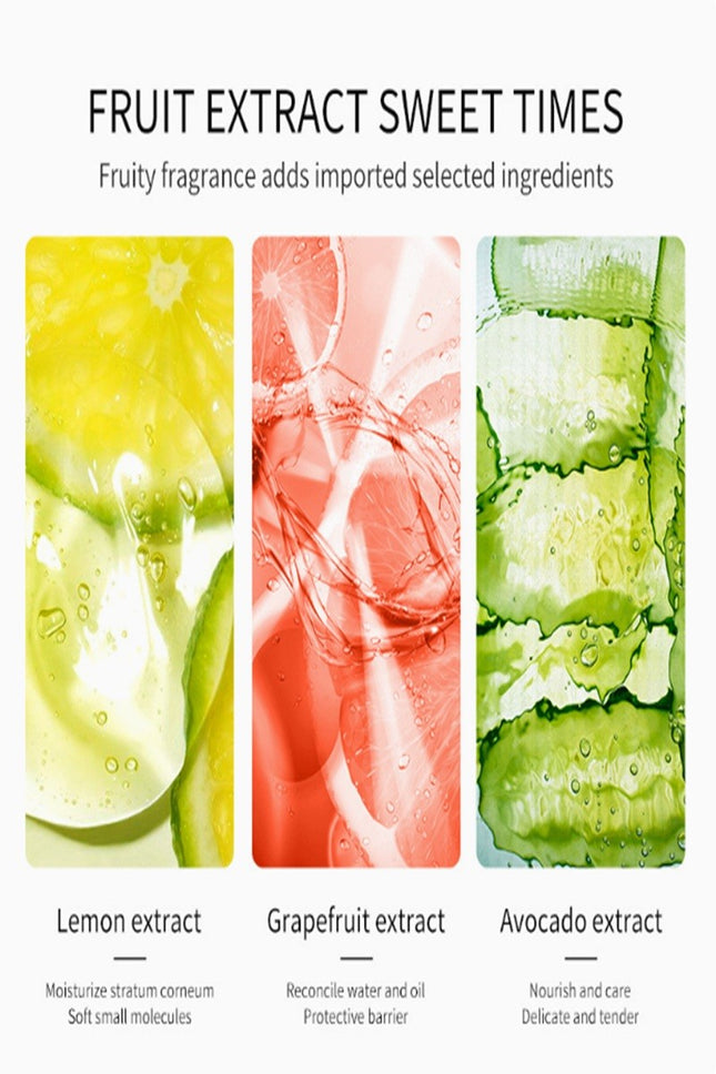 Fruit Extract Hand Cream Set Of 5 Avocado Grapefruit Lemon Non Greasy