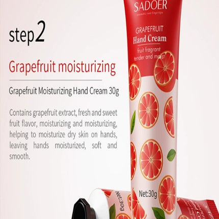 Fruit Extract Hand Cream Set Of 5 Avocado Grapefruit Lemon Non Greasy