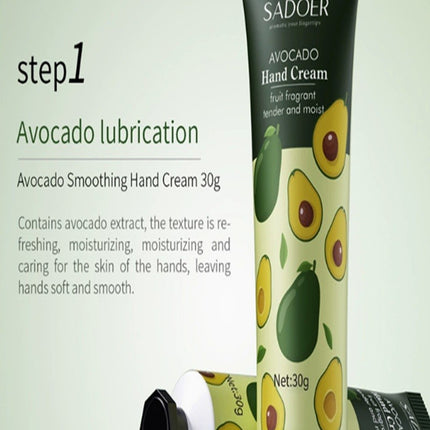 Fruit Extract Hand Cream Set Of 5 Avocado Grapefruit Lemon Non Greasy