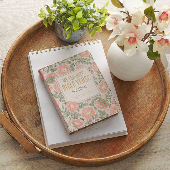 My Favorite Bible Verse Devotional Faux Leather Pink Journal