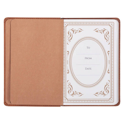 101 Devotions for Men Tawny Brown Faux Leather Devotional with Scripture Verses
