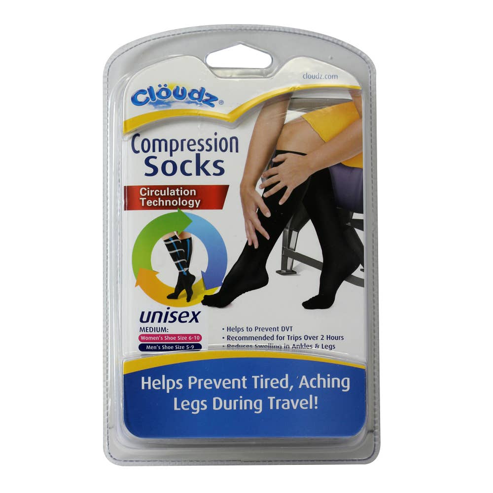 Cloudz Travel Compression Flight Socks Unisex Medium