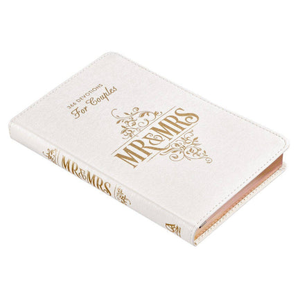 Mr And Mrs 366 Devotions For Couples White Faux Leather Devotional