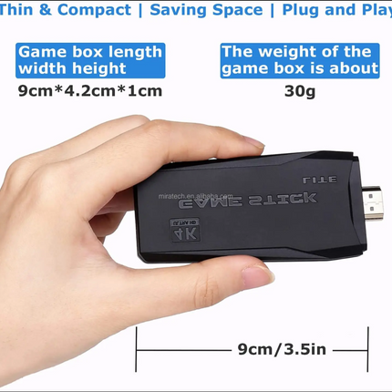 M8 Retro HD 4K TV Game Stick With 20000 Preloaded Games And Wireless Controllers