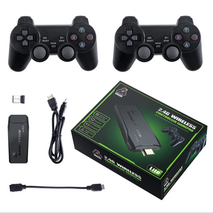 M8 Retro HD 4K TV Game Stick With 20000 Preloaded Games And Wireless Controllers