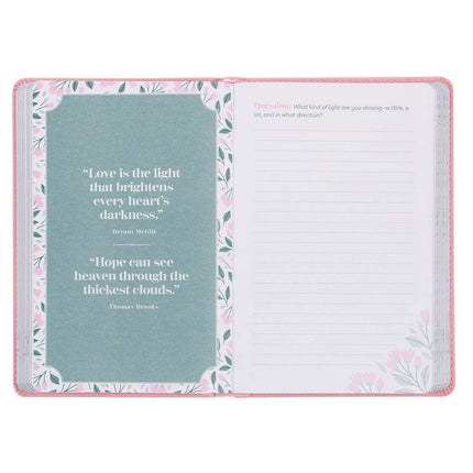 Devotional Look Up Girl Pink Faux Leather Flexcover With Satin Ribbon Marker