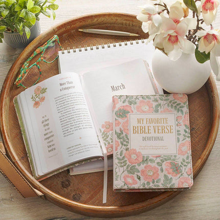 My Favorite Bible Verse Devotional Faux Leather Pink Journal